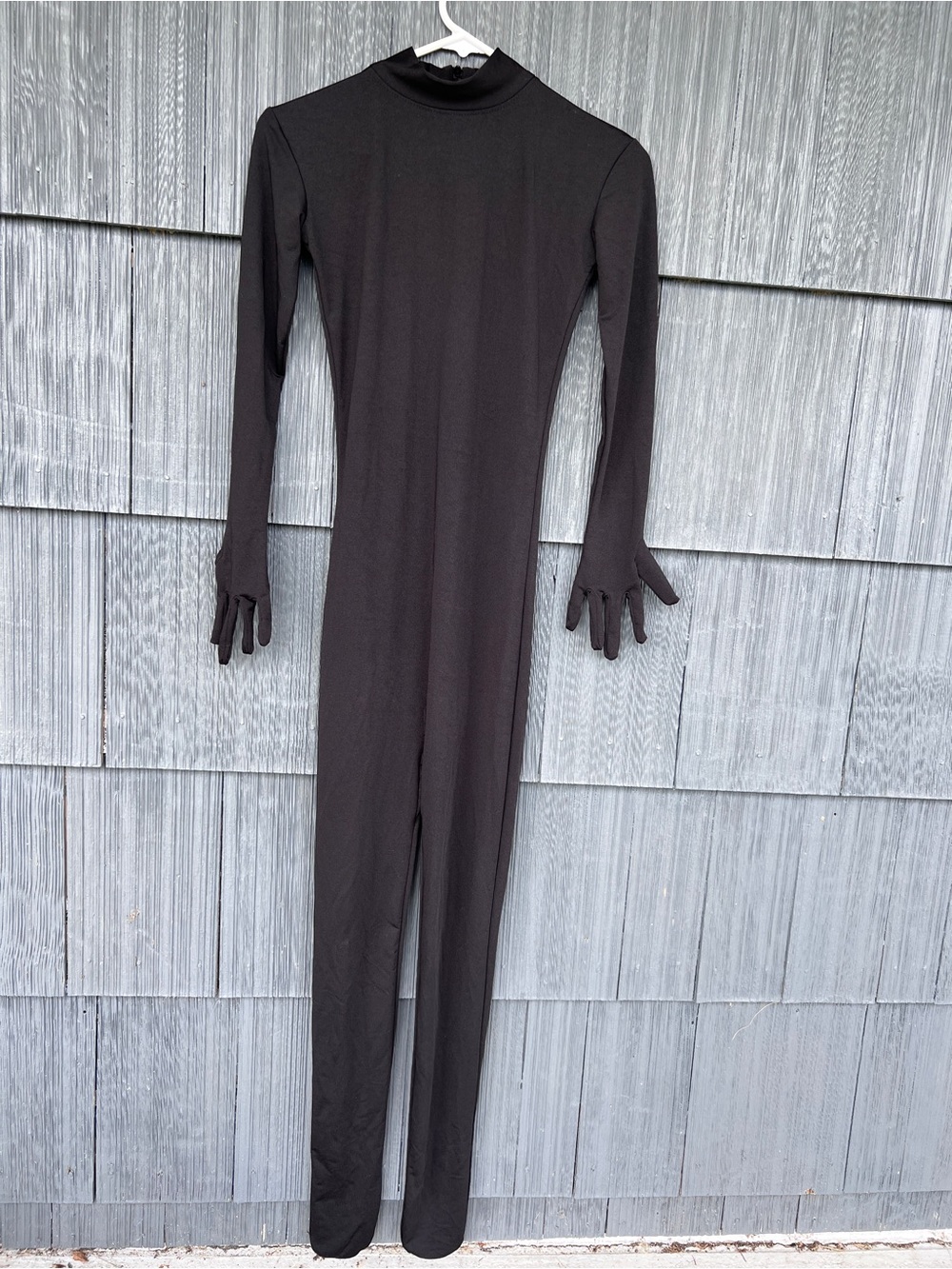 Black Long-Sleeve Fitted Jumpsuit